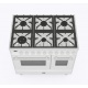 Aragaz Lofra RBI66MFT/CI, 60x60 cm, gaz, 4 arzatoare, grill, aprindere electronica, timer, crem