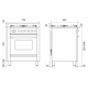 Aragaz Lofra RBI66MFT/CI, 60x60 cm, gaz, 4 arzatoare, grill, aprindere electronica, timer, crem