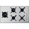 Aragaz Tecnogas P1X66M4VC, 60 cm, gaz, 4 arzatoare, grill, otel inoxidabil