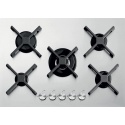 Plita incorporabila Barazza Select Plus Flat, 70 cm, plita gaz, 5 arzatoare, sistem siguranta Stop-Gaz, inox
