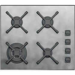 Plita incorporabila Barazza Mood, 65 cm, plita gaz, 4 arzatoare, sistem siguranta Stop-Gaz, inox