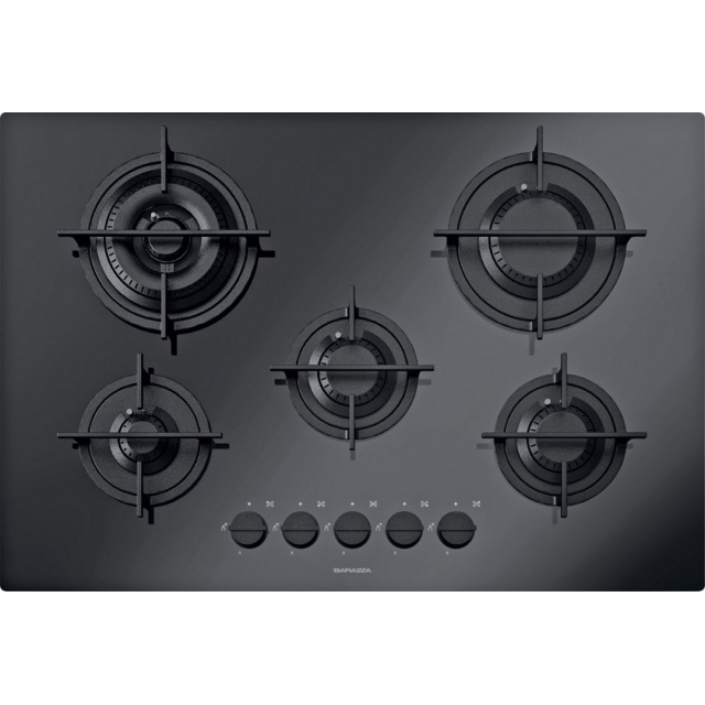 Plita incorporabila Barazza Mood, 75 cm, plita gaz, 5 arzatoare, sistem siguranta Stop-Gaz, inox