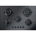 Plita incorporabila Barazza Mood, 75 cm, plita gaz, 5 arzatoare, sistem siguranta Stop-Gaz, vitroceramica neagra