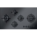 Plita incorporabila Barazza Mood, 90 cm, plita gaz, 5 arzatoare, sistem siguranta Stop-Gaz, vitroceramica neagra