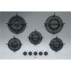 Aragaz Tecnogas P1X66M4VC, 60 cm, gaz, 4 arzatoare, grill, otel inoxidabil