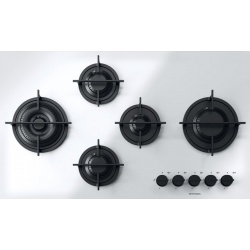 Plita incorporabila Barazza Mood, 90 cm, plita gaz, 5 arzatoare, sistem siguranta Stop-Gaz, vitroceramica neagra
