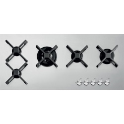 Aragaz Tecnogas P1X66M4VC, 60 cm, gaz, 4 arzatoare, grill, otel inoxidabil