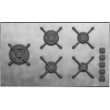 Aragaz Tecnogas P1X66M4VC, 60 cm, gaz, 4 arzatoare, grill, otel inoxidabil