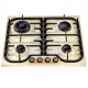 Plita incorporabila ILVE Nostalgie HCB60N, 60 cm, 4 arzatoare, aprindere electronica, siguranta Stop-Gaz, alb antic