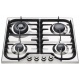 Plita incorporabila ILVE Nostalgie HCB60N, 60 cm, 4 arzatoare, aprindere electronica, siguranta Stop-Gaz, inox