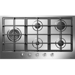 Plita incorporabila ILVE Pro Line HCL90SCK, 90 cm, 5 arzatoare, aprindere electronica, siguranta Stop-Gaz, inox