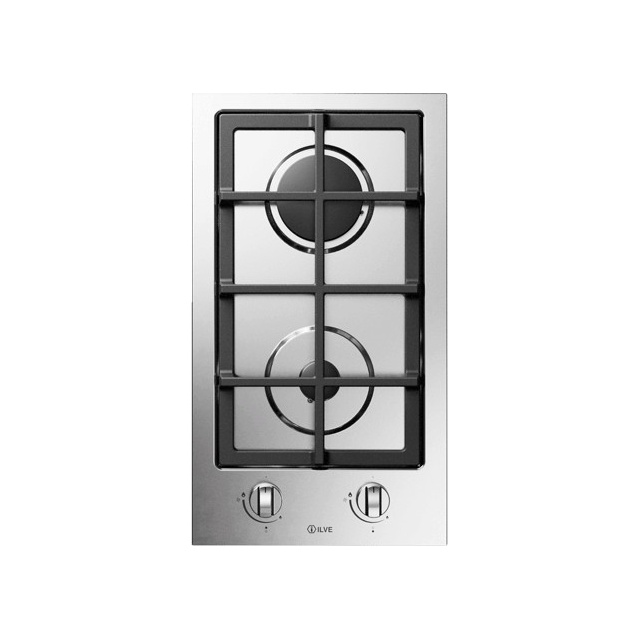 Plita incorporabila ILVE Pro Line HCL30K, 30 cm, 2 arzatoare, aprindere electronica, siguranta Stop-Gaz, inox