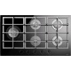 Aragaz Tecnogas P1X66M4VC, 60 cm, gaz, 4 arzatoare, grill, otel inoxidabil