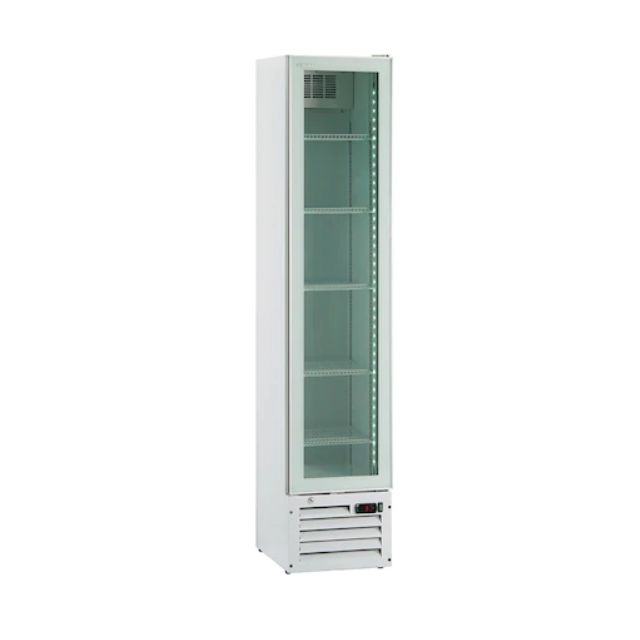 Vitrina frigorifica Klimaitalia Thin Cooler, capacitate 160 l, temperatura 0/+10°C, alb