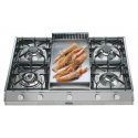 Plita incorporabila ILVE Professional Plus HCP965FD, 90 cm, 4 arzatoare+Fry Top, aprindere electronica, siguranta Stop-Gaz, inox