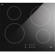 Plita inductie incorporabila ILVE Pro Line KHVI60, 60 cm, 4 zone gatit, booster, senzor pan, sticla ceramica neagra