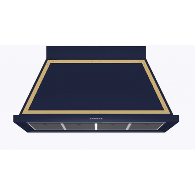 Hota decorativa Ilve Nostalgie ABN120,120 cm, 1 motor, 4 viteze, 750 m3/h, clasa A, albastru