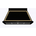 Hota decorativa Ilve Nostalgie ABN120,120 cm, 1 motor, 4 viteze, 750 m3/h, clasa A, negru lucios