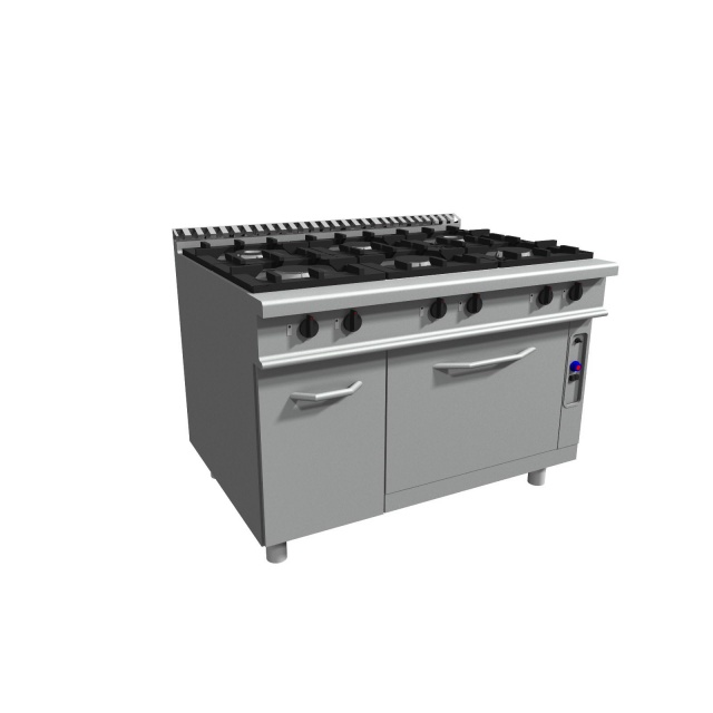 Aragaz profesional pe gaz Casta Easy 900 E9/CUG6FN cu 6 arzatoare