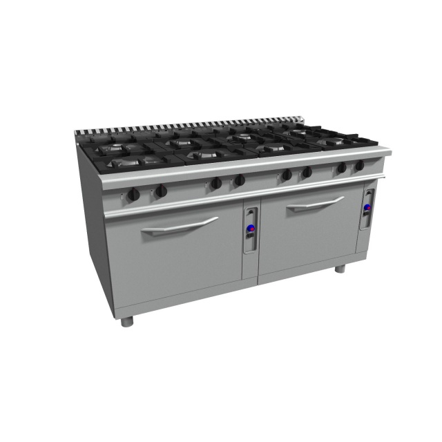 Aragaz profesional pe gaz Casta Easy 900 E9/CUG8FF cu 8 arzatoare
