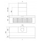 Hota decorativa Ilve Professional Plus AGQ70, 70 cm, 1 motor, 4 viteze, 890 m3/h, clasa A, inox