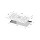 Aragaz Tecnogas P1X66M4VC, 60 cm, gaz, 4 arzatoare, grill, otel inoxidabil