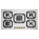 Aragaz Tecnogas P1X66M4VC, 60 cm, gaz, 4 arzatoare, grill, otel inoxidabil