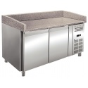 Masa rece pizza Klimaitalia PZ 02, capacitate 304 l, temperatura +2 / +8 °C, argintiu