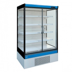 Vitrina frigorifica supermarket Tecfrigo Shuttle 130 PT, 1100 W, lungime 131 cm, +2/+4, albastru