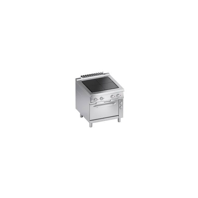 Aragaz profesional electric, Ata Italia K4ERUP10FV cu 4 arzatoare si cuptor electric