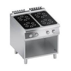 Aragaz profesional electric, Ata Italia K4EVCP10VV cu 4 arzatoare piroceramice si suport deschis