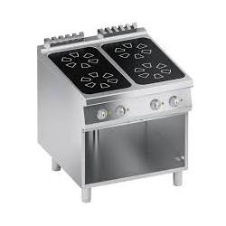 Aragaz profesional electric, Ata Italia K4ECIP10TT cu 4 arzatoare cu suport deschis