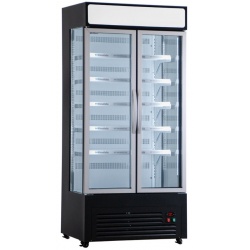 Vitrina frigorifica Klimaitalia FG 760 TN BLACK, capacitate 500 l, temperatura 2 / 10°C, negru