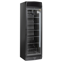 Vitrina frigorifica Cool Wise TKG 390CB, Capacitate 350 L, 1 zona de temperatura +1° ~ +12°C, Negru