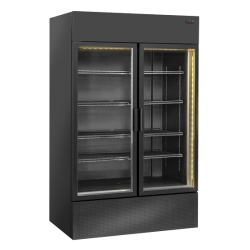 Vitrina frigorifica Cool Wise TKG 1000CB, Capacitate 1055 L, 1 zona de temperatura +1° ~ +10°C, Negru