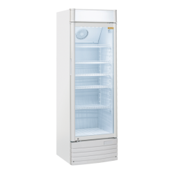 Vitrina frigorifica Cool Wise DC 388C, Capacitate 350 L, 1 zona de temperatura +1° ~ +10°C, Alb