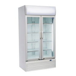 Vitrina frigorifica Cool Wise DC 800H, Capacitate 800 L, 1 zona de temperatura +1° ~ +10°C, alb