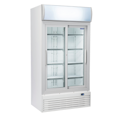 Vitrina frigorifica Cool Wise DC 800S, Capacitate 800 L, 1 zona de temperatura +1° ~ +10°C, alb