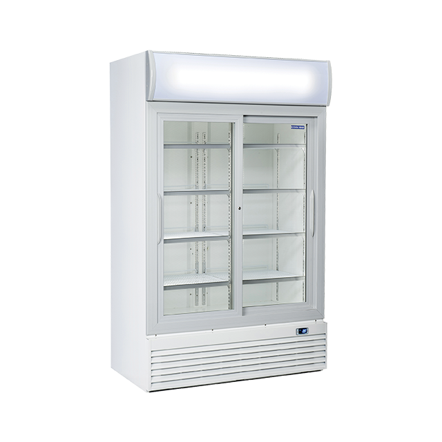 Vitrina frigorifica Cool Wise DC 1000S, Capacitate 1000 L, 1 zona de temperatura +1° ~ +10°C, alb