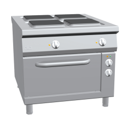 Aragaz profesional electric, Ata Italia K1ECU10FV cu 4 arzatoare si cuptor electric