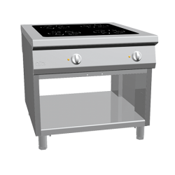 Aragaz profesional electric, Ata Italia K1EVC10VV cu 4 arzatoare piroceramica si suport deschis