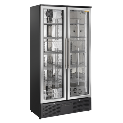 Vitrina frigorifica Cool Wise DC 728, capacitate 450 L, 1 zona de temperatura +1° ~ +10°C, negru