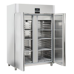 Vitrina frigorifica Cool Wise DC 368, capacitate 300 L, 1 zona de temperatura +1° ~ +10°C, negru
