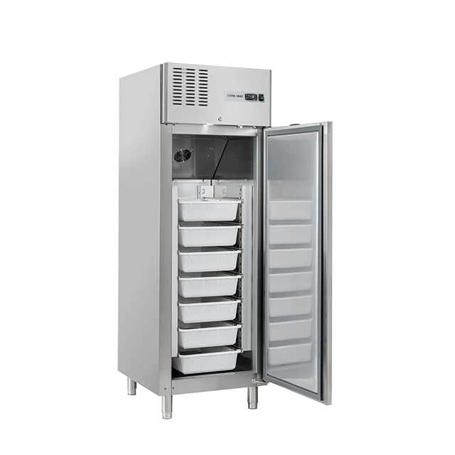 Vitrina frigorifica Cool Wise DC 368, capacitate 300 L, 1 zona de temperatura +1° ~ +10°C, negru