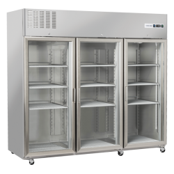 Vitrina frigorifica profesionala Cool Head RCG 1850, cu 3 usi, capacitate 1770 L, temperatura +3°C/ +10°C, inox