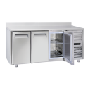 Masa rece cu rebord Cool Head CN 3200, cu 3 usi, capacitate 310 l, lungime 181.5 cm, temperatura -18°/ -22°C, inox