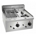 Friuteuza pe gaz B600 Bartscher seria 600, cu 2 cuve 8+8l