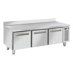 Masa rece cu rebord Cool Head UGN 320, 3 sertare culisante, capacitate 225 l, lungime 160 cm, temperatura -2°/ +7°C, inox