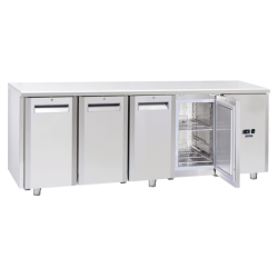 Masa rece Cool Head QR 4100SG, cu 4 usi, capacitate 410 l, lungime 225.5 cm, temperatura -2°/ +8°C, inox