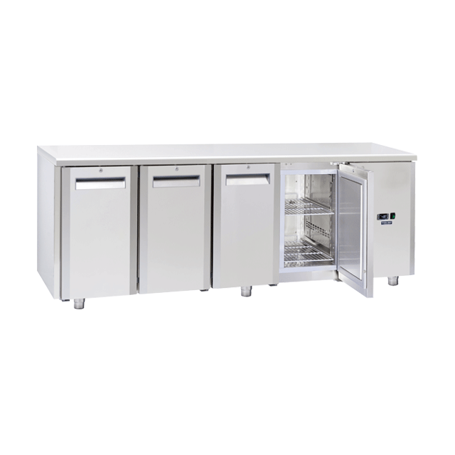 Vitrina frigorifica Cool Wise DC 368, capacitate 300 L, 1 zona de temperatura +1° ~ +10°C, negru